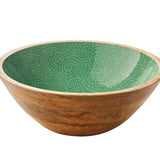 Zassenhaus Mango Wood Lacquered Medium Serving Bowl, 11.75" x 4.5", Green