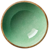 Zassenhaus Mango Wood Lacquered Large Serving Bowl, 13.75" x 4.7", Green