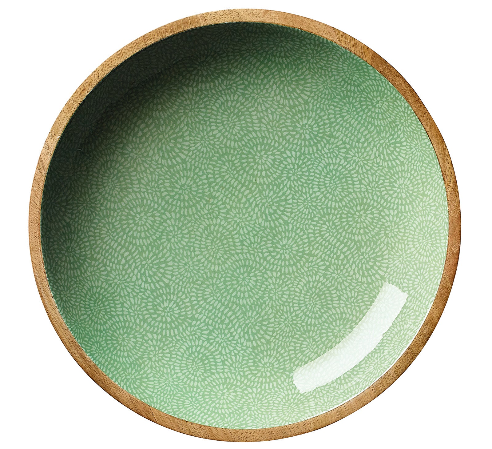 Zassenhaus Mango Wood Lacquered Serving Dish, 13.75" x 2.4", Green