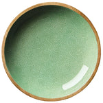 Zassenhaus Mango Wood Lacquered Serving Dish, 13.75" x 2.4", Green