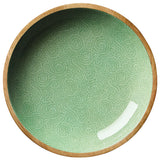 Zassenhaus Mango Wood Lacquered Serving Dish, 13.75" x 2.4", Green