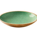 Zassenhaus Mango Wood Lacquered Serving Dish, 13.75" x 2.4", Green
