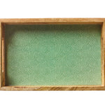Zassenhaus Mango Wood Lacquered Serving Tray, 12" x 8" x 2", Green