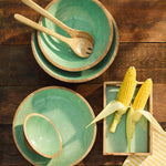 Zassenhaus Mango Wood Lacquered Serving Tray, 12" x 8" x 2", Green