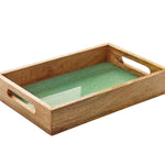 Zassenhaus Mango Wood Lacquered Serving Tray, 12" x 8" x 2", Green