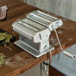 Marcato Atlas+ Pasta Machine with Cutter, Hand Crank, and Instructions, Made in Italy, Ice