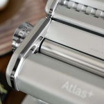 Marcato Atlas+ Pasta Machine with Cutter, Hand Crank, and Instructions, Made in Italy, Ice