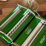 Marcato Atlas+ Pasta Machine with Cutter, Hand Crank, and Instructions, Made in Italy, Green