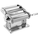 Marcato Atlas 150 Pasta Machine with Cutter, Hand Crank, and Instructions, Made in Italy, Silver