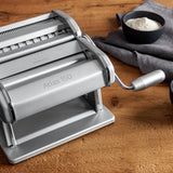 Marcato Atlas 150 Pasta Machine with Cutter, Hand Crank, and Instructions, Made in Italy, Ice