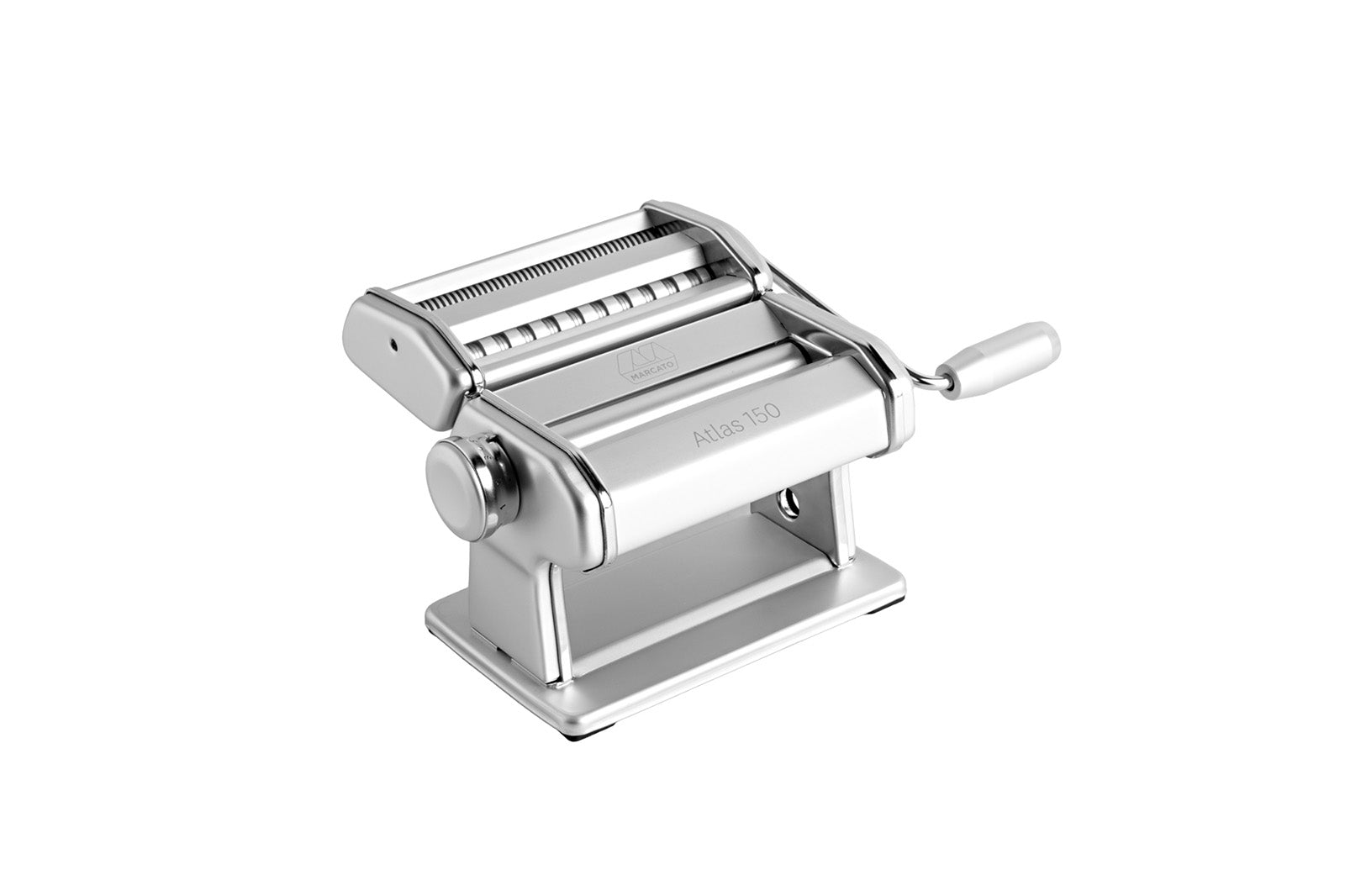 Marcato Atlas 150 Pasta Machine with Cutter, Hand Crank, and Instructions, Made in Italy, Ice
