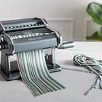 Marcato Atlas 150 Pasta Machine with Cutter, Hand Crank, and Instructions, Made in Italy, Powder Grey