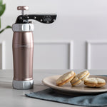 Marcato Design Series Biscuit Maker Press, Includes 20 Cookie Disc Shapes, Pink