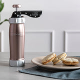 Marcato Design Series Biscuit Maker Press, Includes 20 Cookie Disc Shapes, Pink