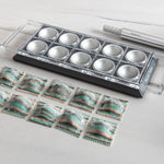 Marcato Atlas Tablet Pasta Maker, Made in Italy, Makes 10 Raviolis, Powder Grey