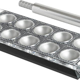 Marcato Atlas Tablet Pasta Maker, Made in Italy, Makes 10 Raviolis, Powder Grey