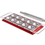 Marcato Atlas Tablet Pasta Maker, Made in Italy, Makes 10 Raviolis, Red