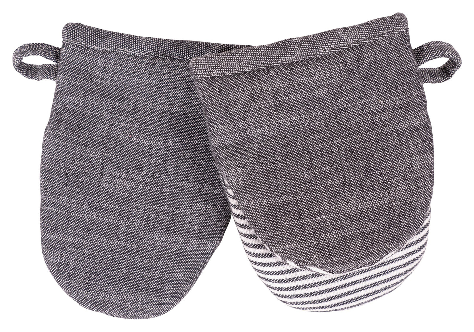 KAF Home Strada Mini Mitts, Set of 2, Black