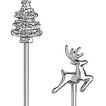 Prodyne Holiday Stainless Steel Cocktail Picks, Set of 6