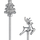 Prodyne Holiday Stainless Steel Cocktail Picks, Set of 6