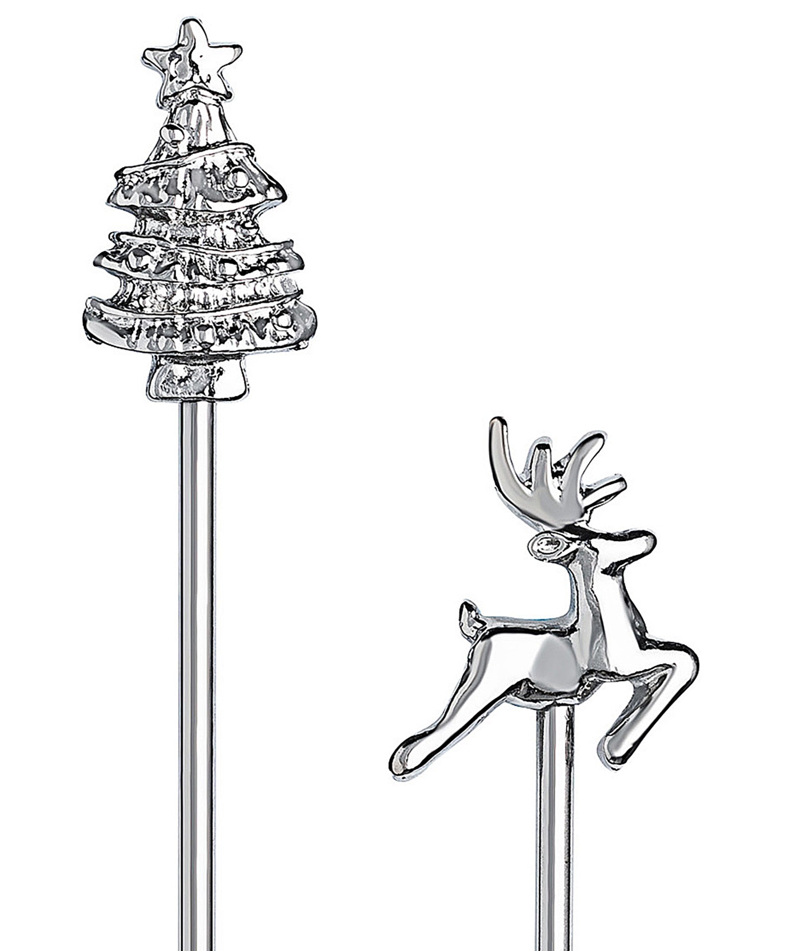 Prodyne Holiday Stainless Steel Cocktail Picks, Set of 6