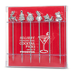 Prodyne Holiday Stainless Steel Cocktail Picks, Set of 6