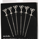 Prodyne Stainless Steel Martini Picks, Set of 6