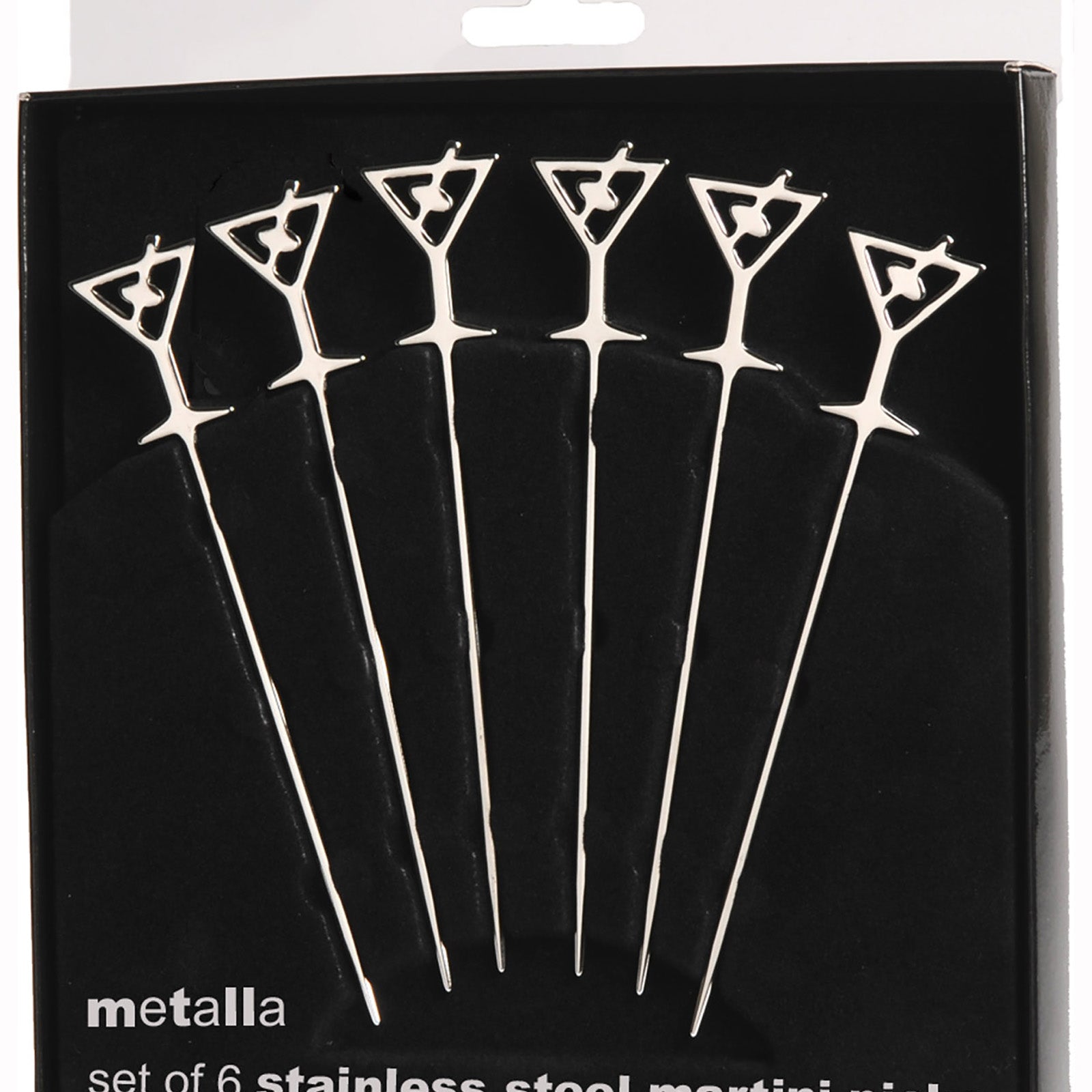 Prodyne Stainless Steel Martini Picks, Set of 6