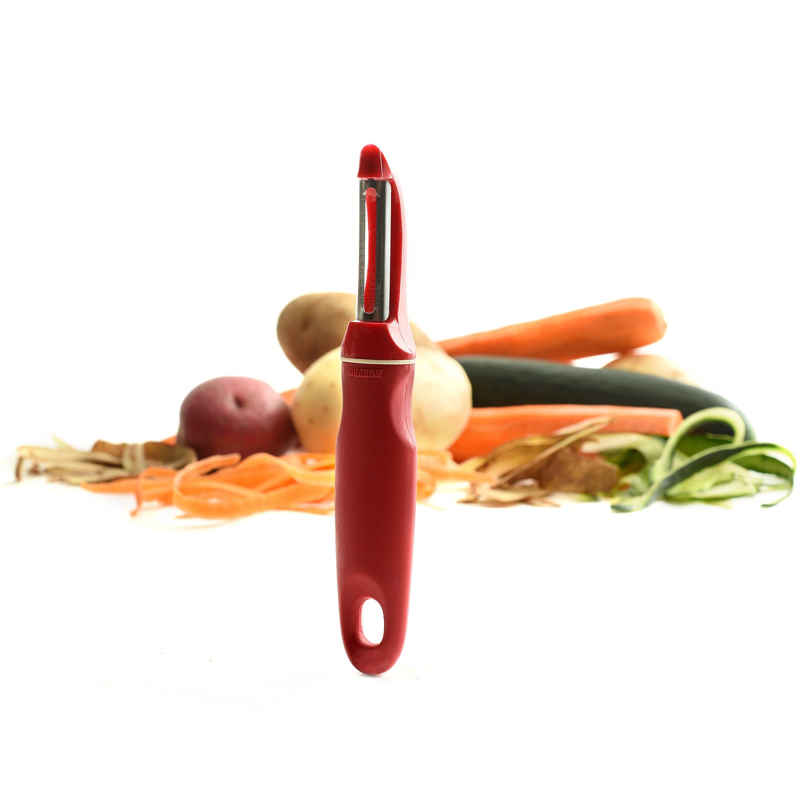 Norpro Grip-EZ Vegetable Peeler, 7.25-Inch, Red