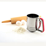 Norpro Stainless Steel Flour Sifter, 3 Cup, Hand Crank