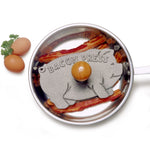 Norpro Cast Iron Pig Shaped Bacon and Grill Press with Wood Handle