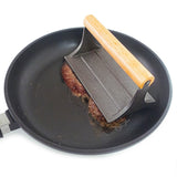 Norpro Cast Iron Bacon and Grill Press with Wood Handle