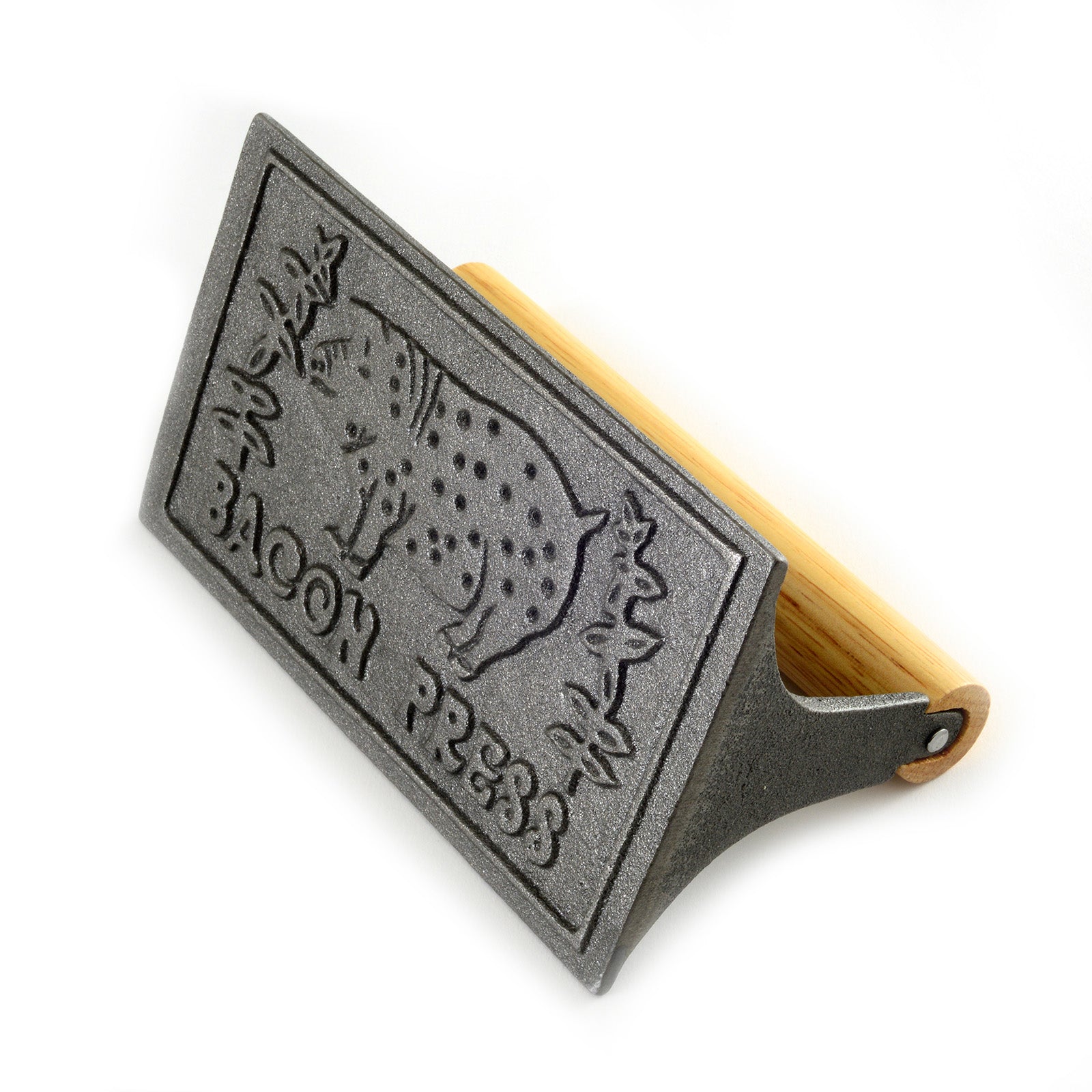 Norpro Cast Iron Bacon and Grill Press with Wood Handle