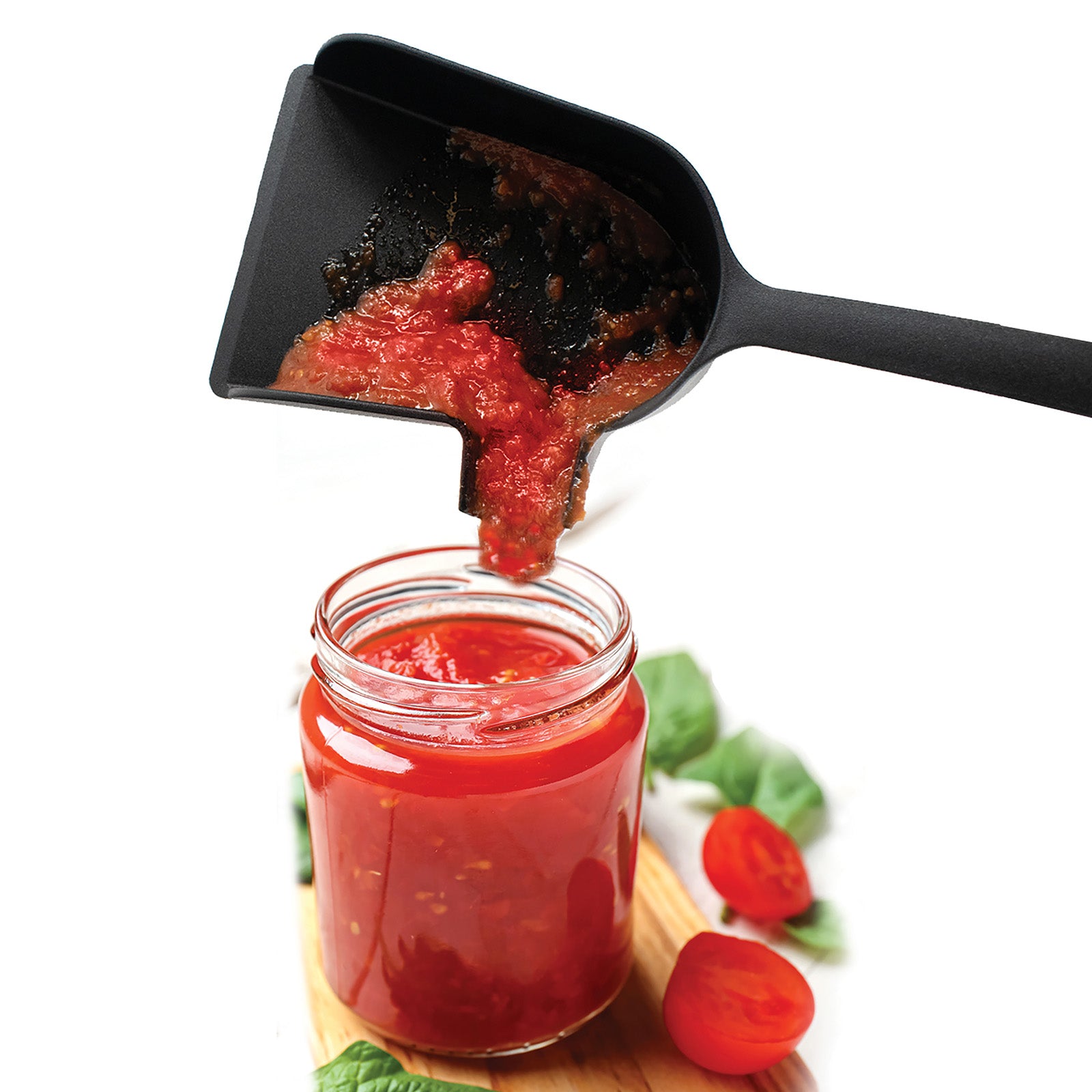 Norpro Spunnel Deluxe Spatula with Built In Funnel, Black