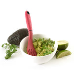 Norpro Grip-EZ Fiskie Fork and Whisk Combo Kitchen Tool, Red