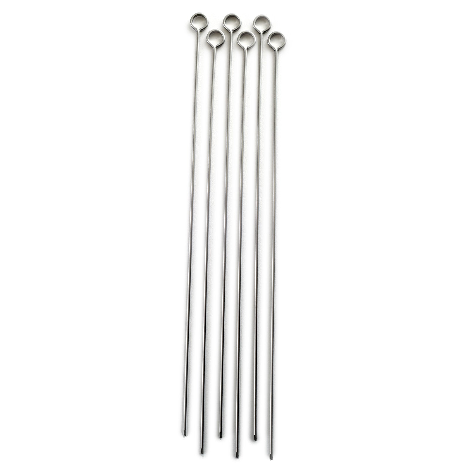 Norpro Stainless Steel 12-Inch Barbeque Skewers, Set of 6