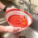 Norpro Knockdown Collapsible Microwave Food Cover, Red/Clear