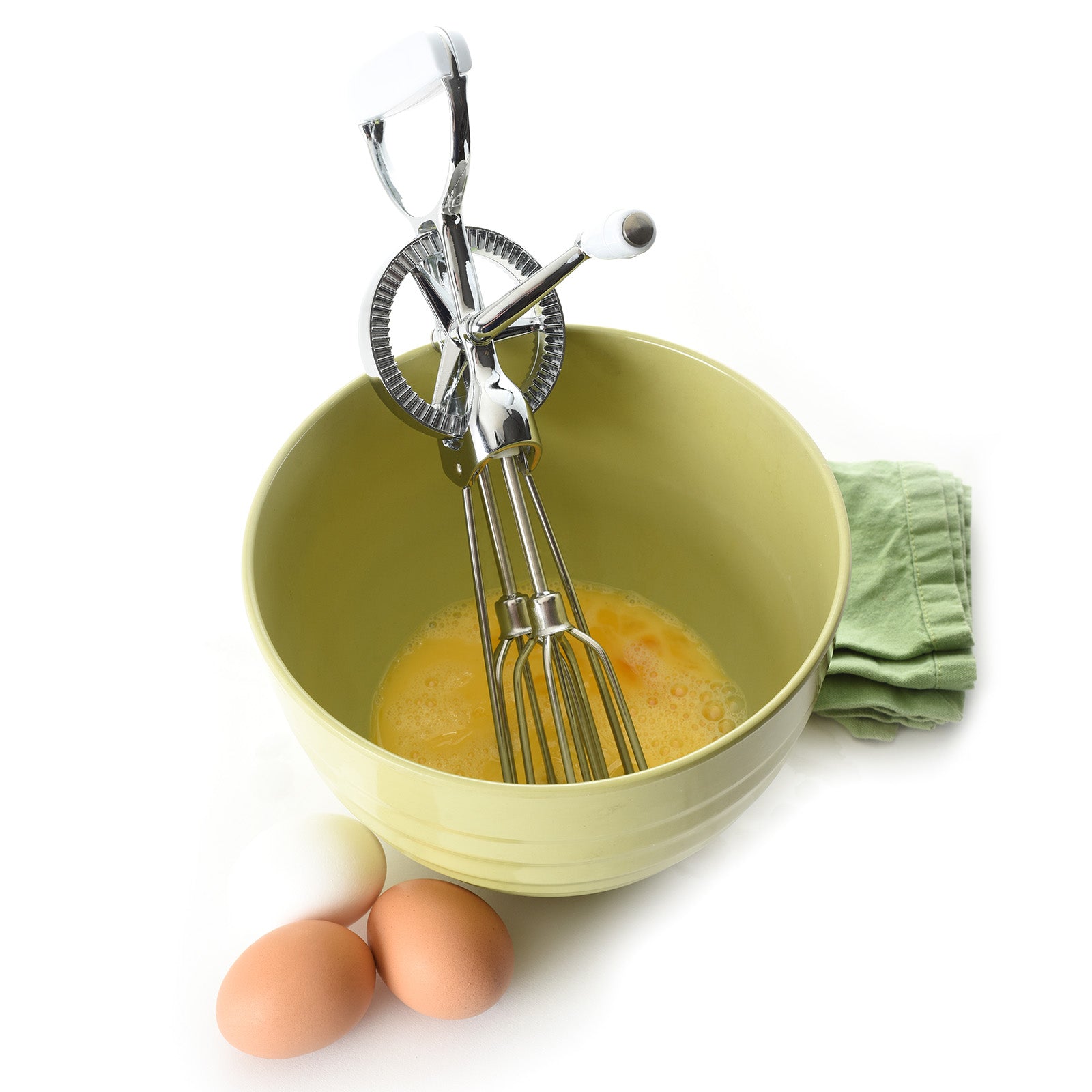 Norpro Egg Beater Classic Hand Crank Style, 12-Inch Stainless Steel Mixer