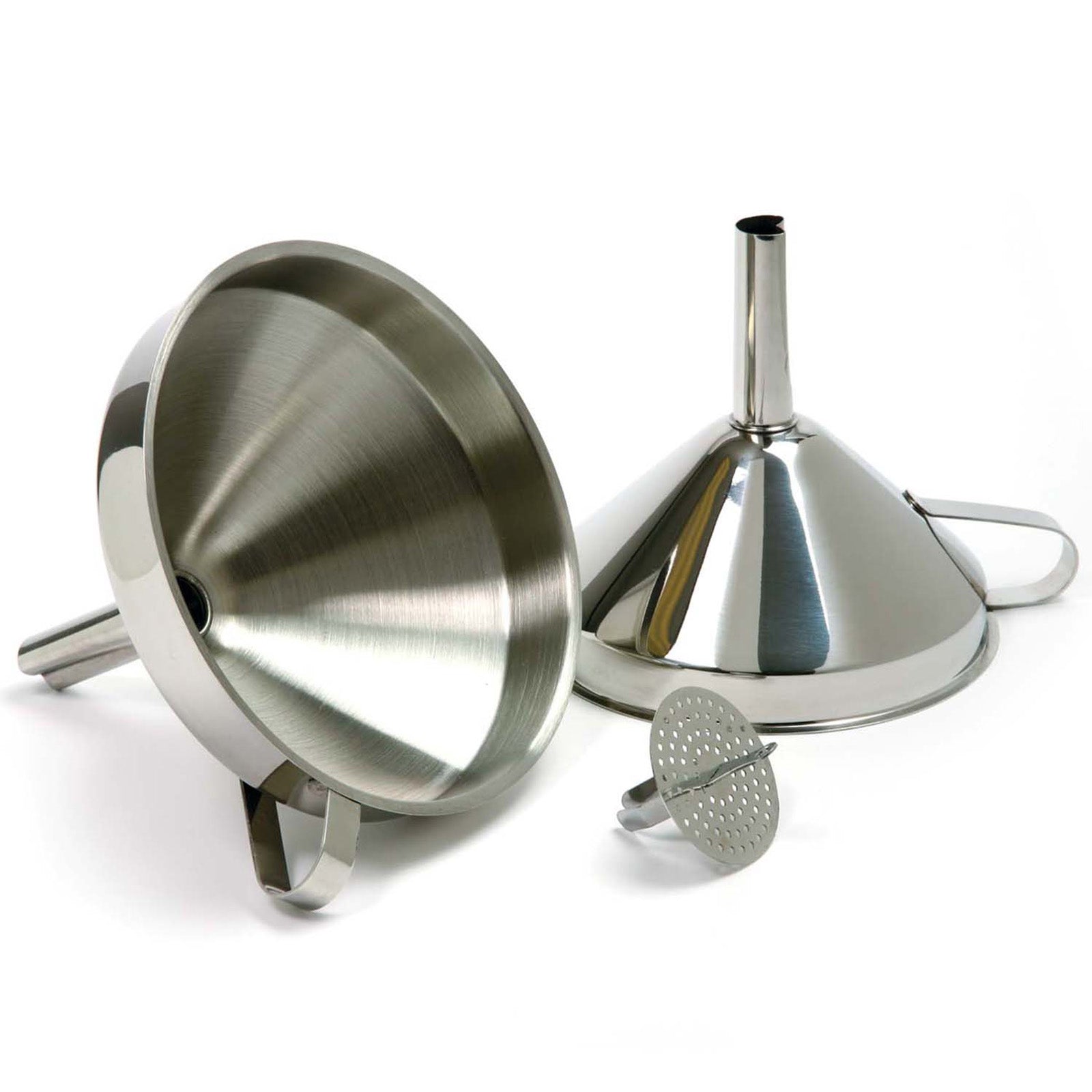 Norpro Heavy Duty Stainless Steel Funnel with Detatchable Strainer, 4.75-Inch