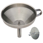 Norpro Heavy Duty Stainless Steel Funnel with Detatchable Strainer, 4.75-Inch