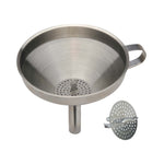Norpro Heavy Duty Stainless Steel Funnel with Detatchable Strainer, 5.5-Inch