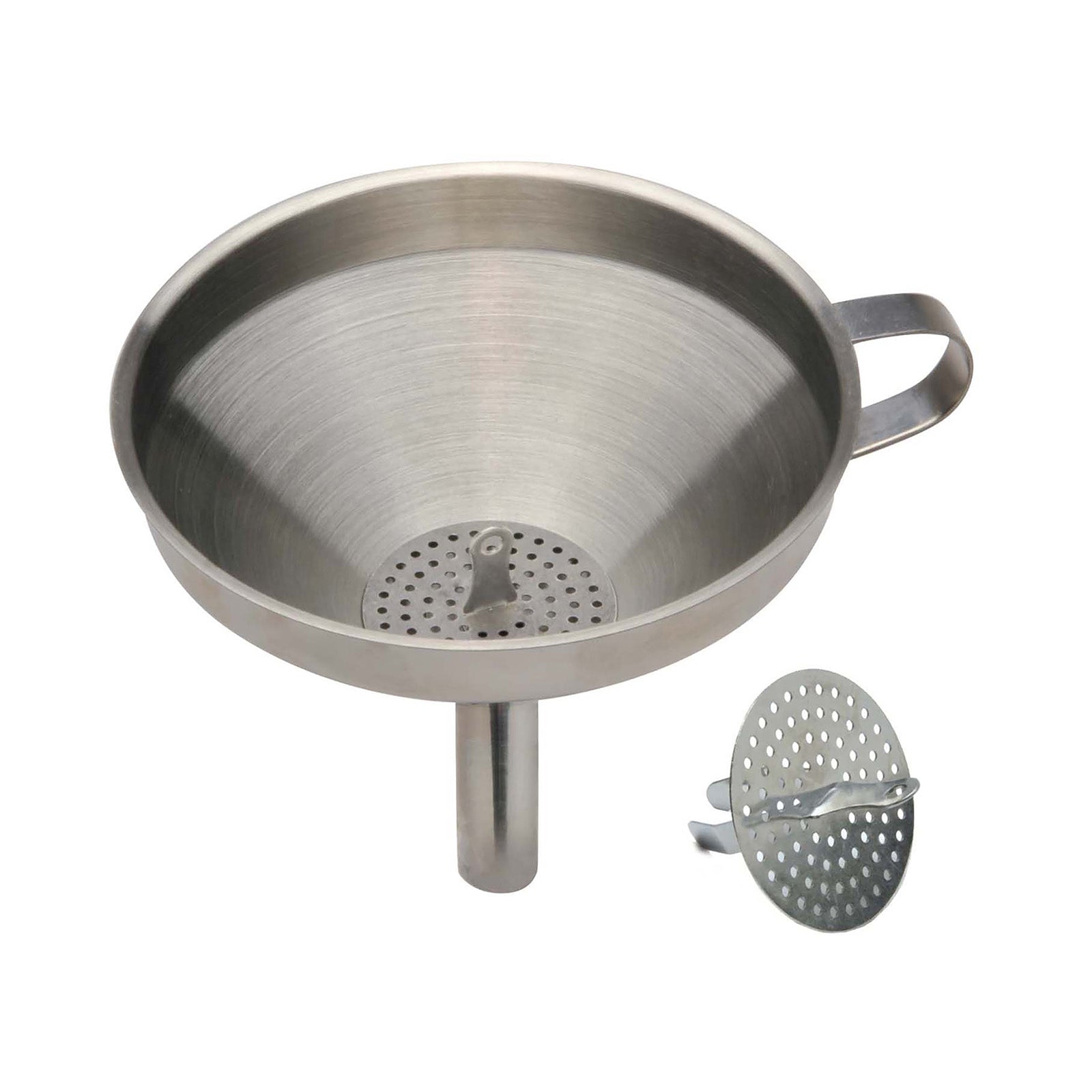 Norpro Heavy Duty Stainless Steel Funnel with Detatchable Strainer, 5.5-Inch