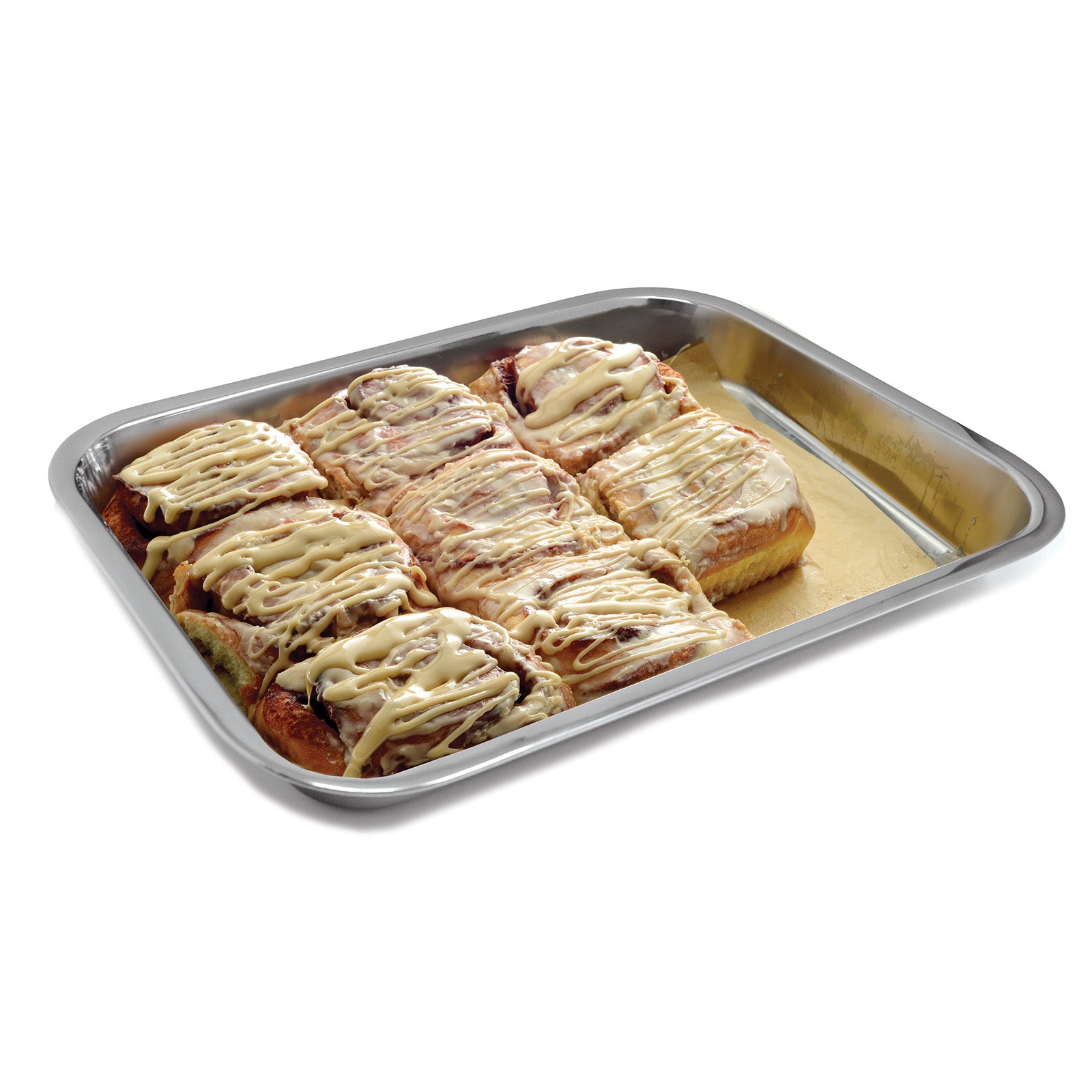 Norpro Stainless Steel 16 Inch Roast & Lasagna Pan, Heavy Duty, 2" Depth