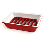 Norpro Rectangle Silicone Roast Rack – 9 x 6 Inch, Red, Heat-Resistant