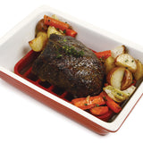 Norpro Rectangle Silicone Roast Rack – 9 x 6 Inch, Red, Heat-Resistant