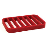 Norpro Rectangle Silicone Roast Rack – 9 x 6 Inch, Red, Heat-Resistant