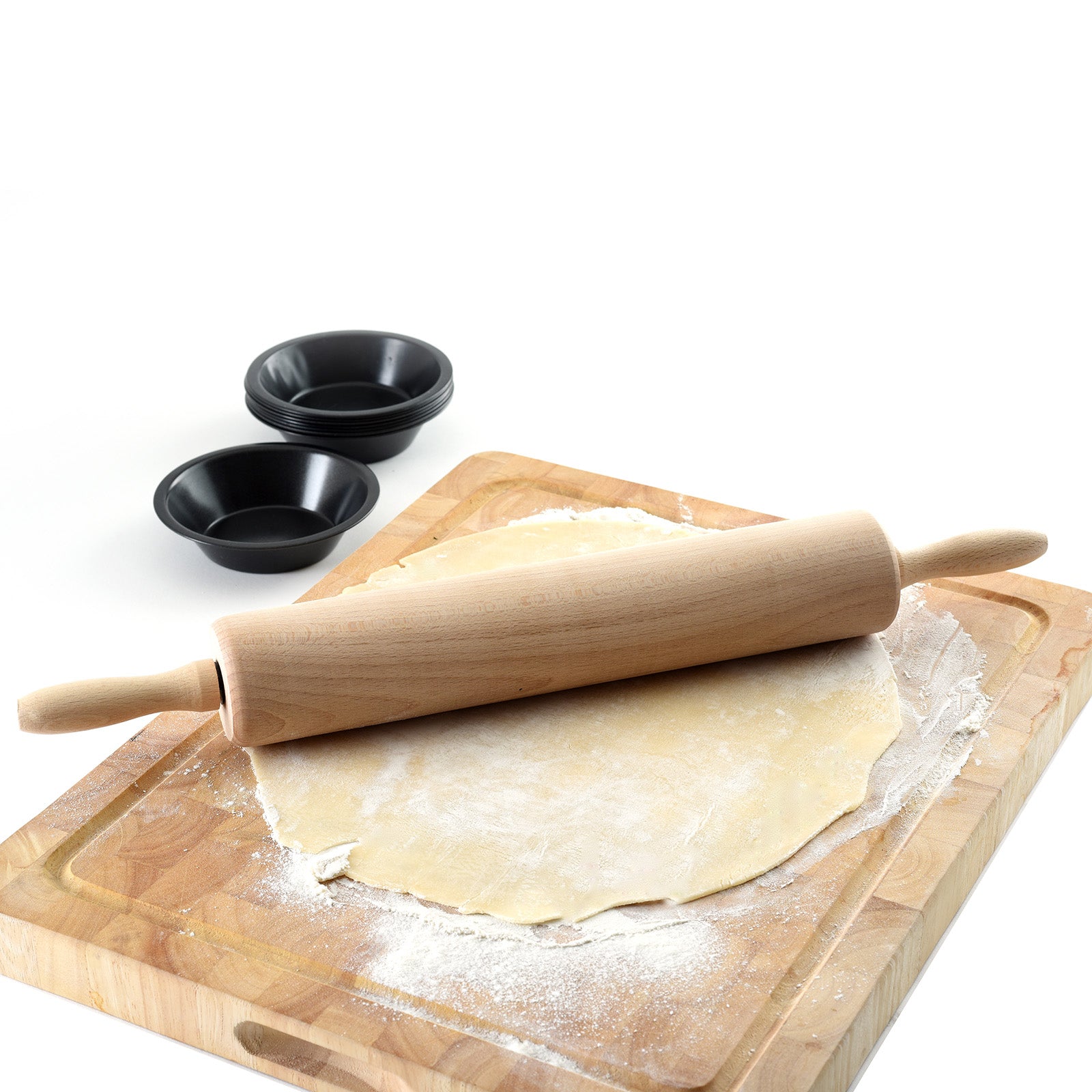 Norpro Wooden Rolling Pin, 13 Inch Hardwood Dough Roller