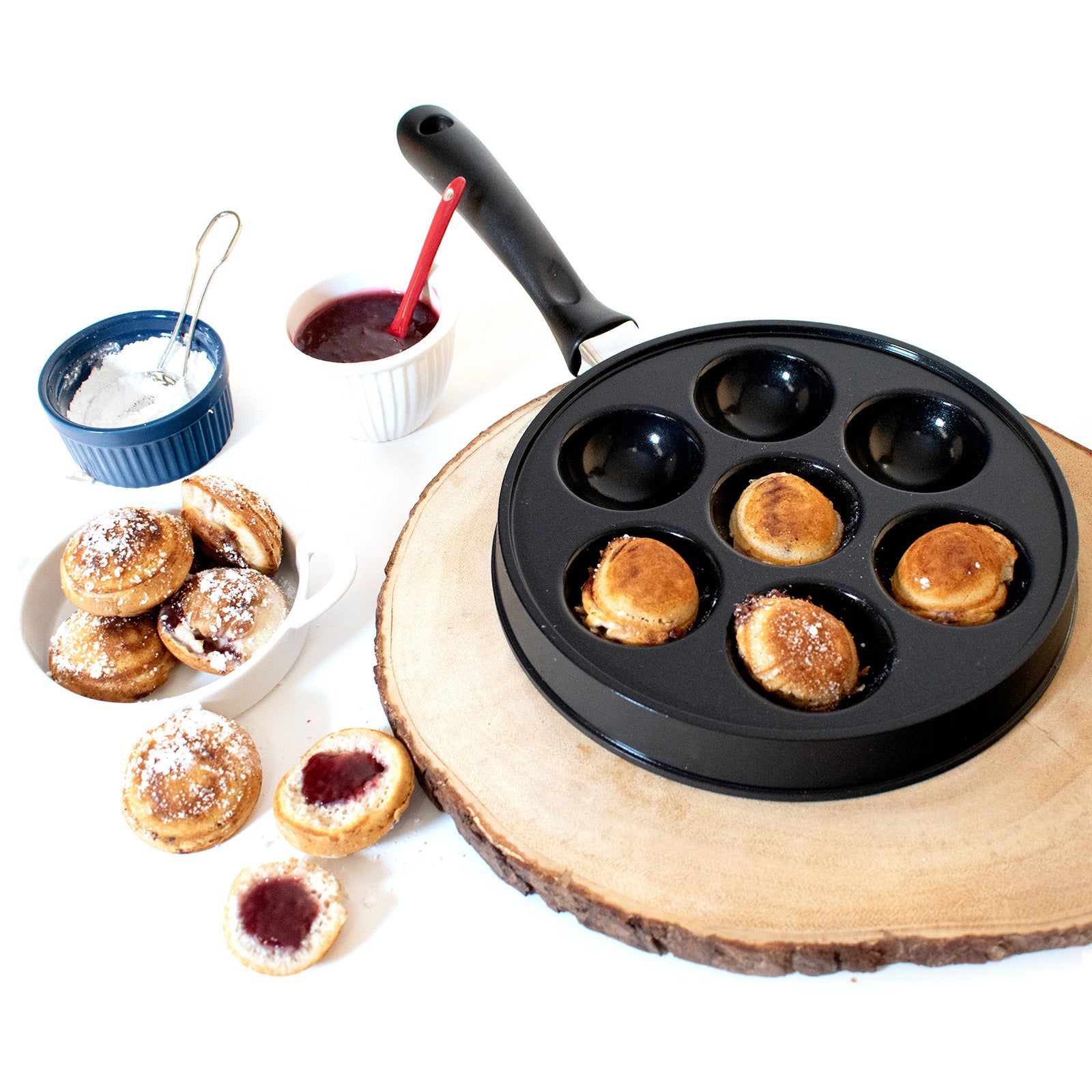 Norpro Stuffed Aebleskiver Pancake Pan with 2.25-Inch Cavities