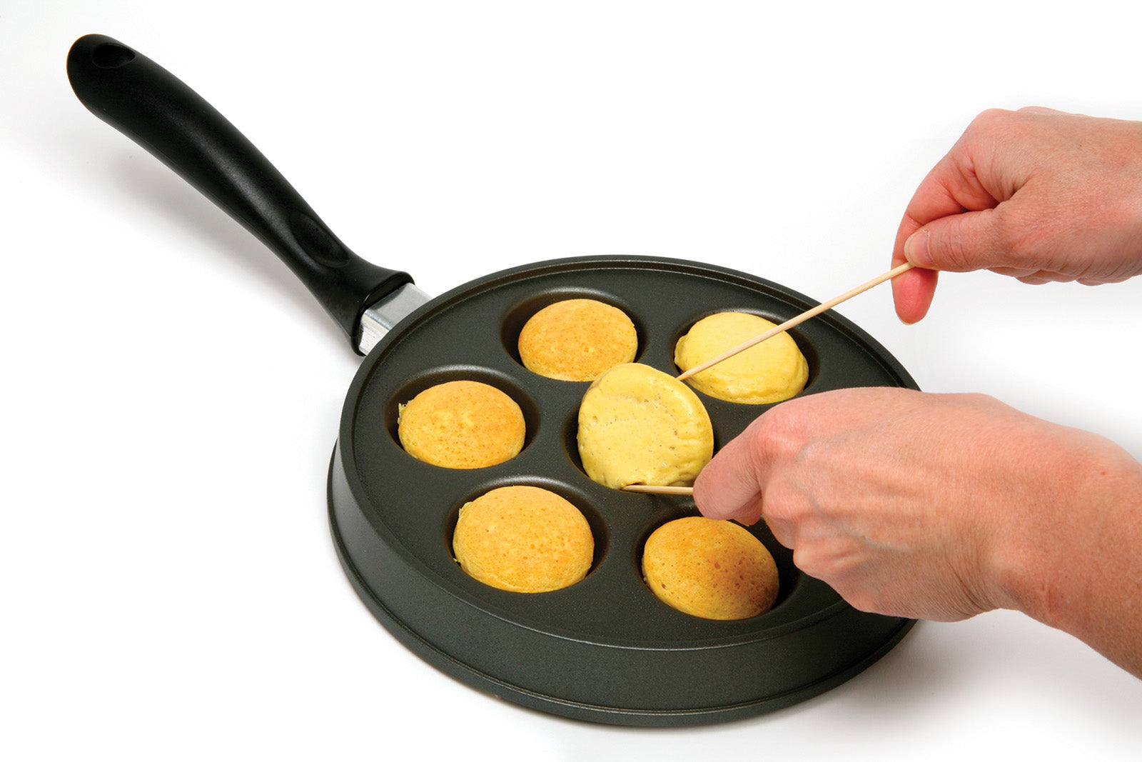 Norpro Stuffed Aebleskiver Pancake Pan with 2.25-Inch Cavities