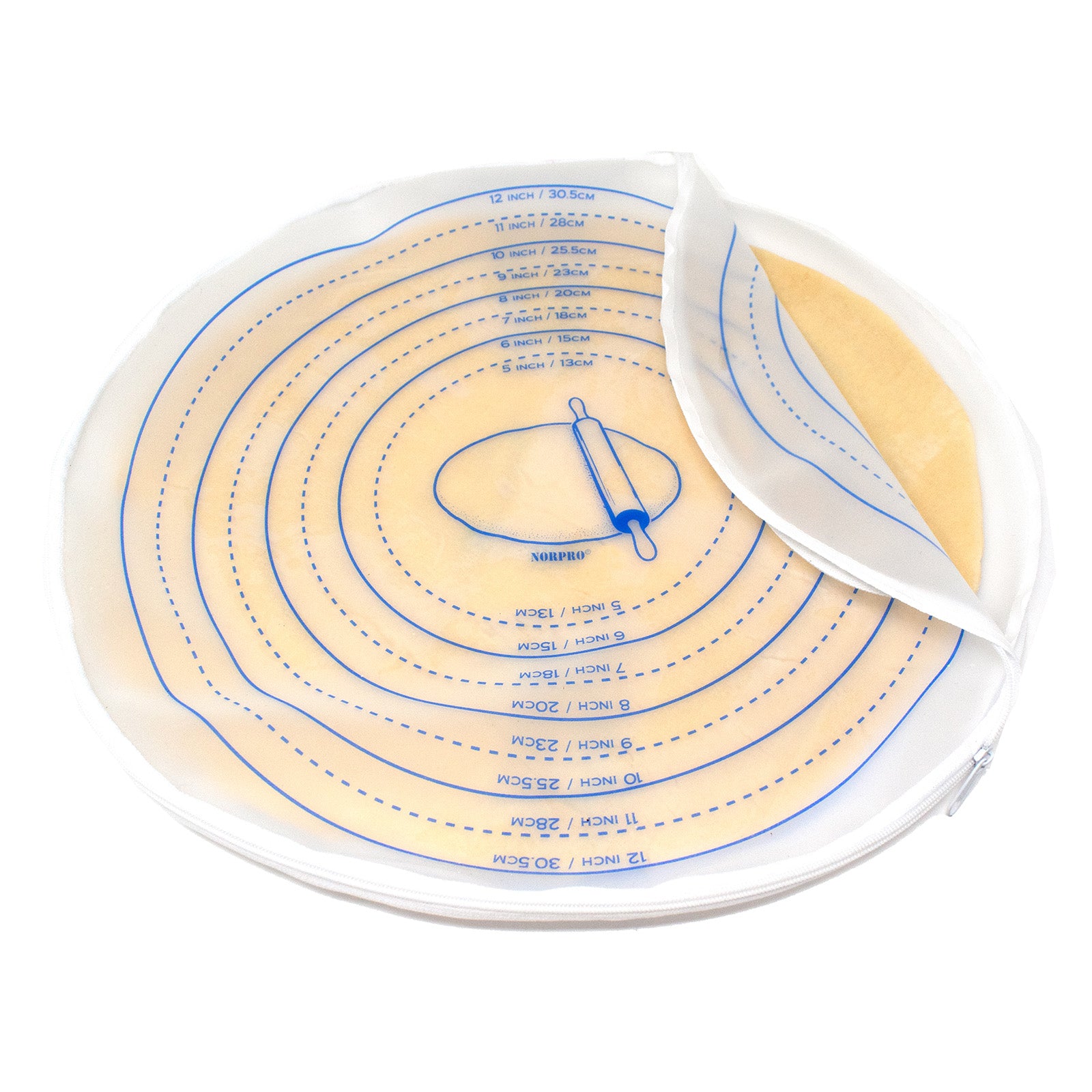 Norpro Silicone Pie Crust Dough Rolling Bag, Non-Stick, Mess-Free, 5" to 12" Crusts